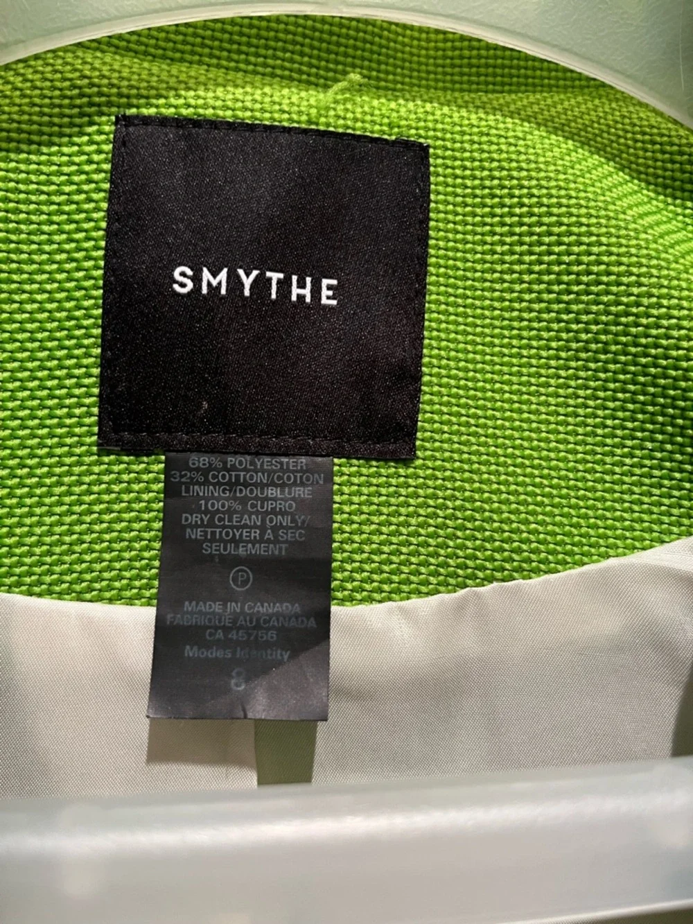 Smythe Lime Green Single-Button Tailored Blazer - Picture 3 of 5